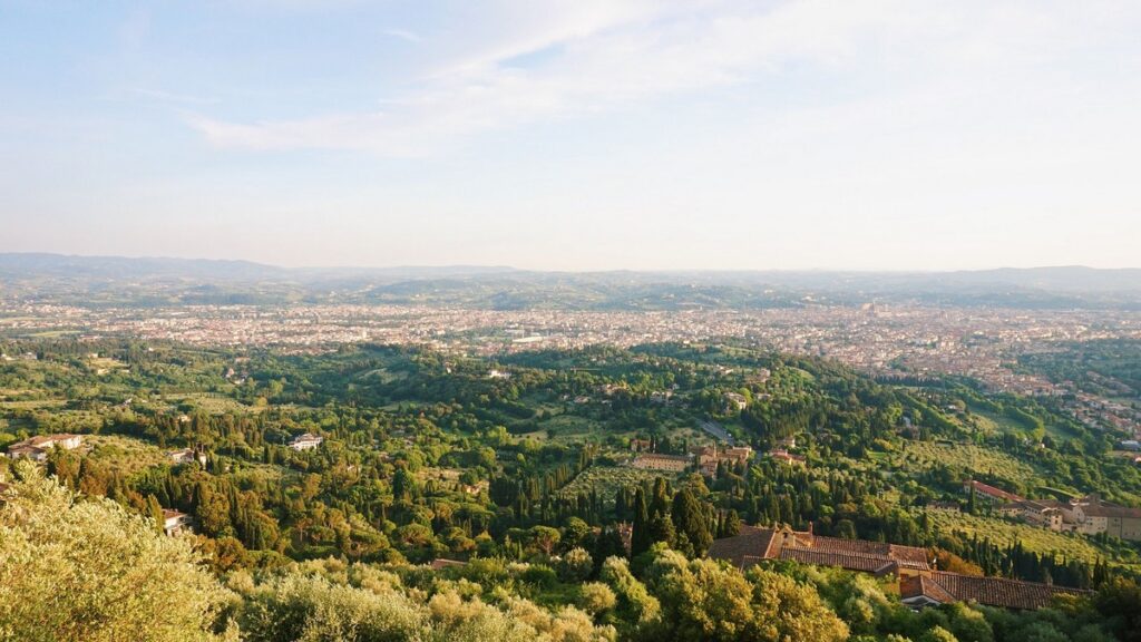 Widok na Florencję z miasteczka Fiesole