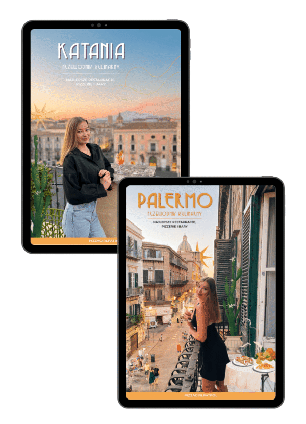 Zestaw "Palermo - przewodnik kulinarny. Najlepsze restauracje, pizzerie i bary" i "Kulinarny przewodnik po Katanii - najlepsze restauracje, pizzerie, bary"