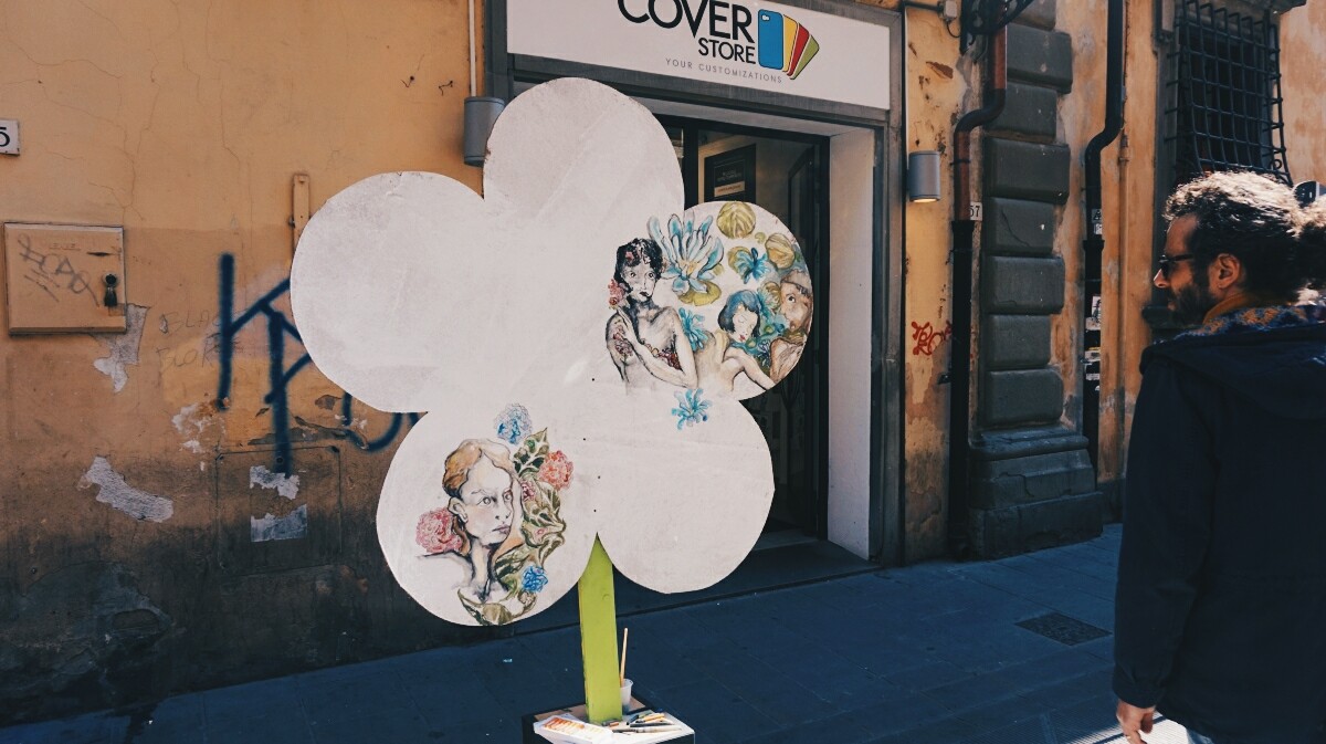 Street-art, dzień ziemi w Pizie