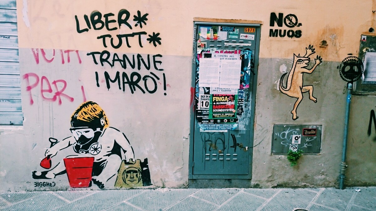 Zdjęcie street-artu w Pizie