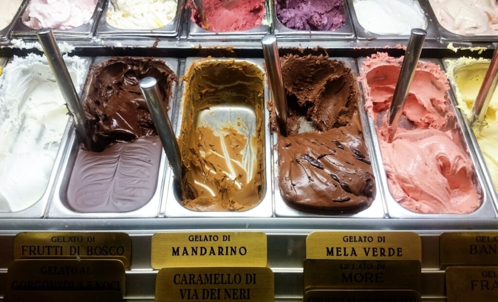 Gelateria dei Neri in Florence, ice -creams 