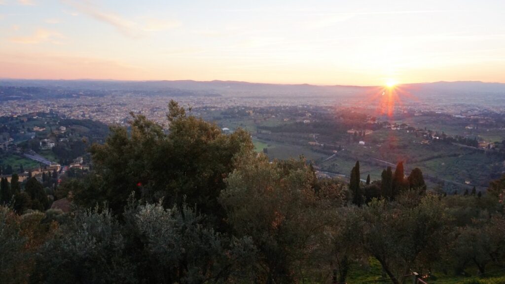 Zachód słońca w Fiesole