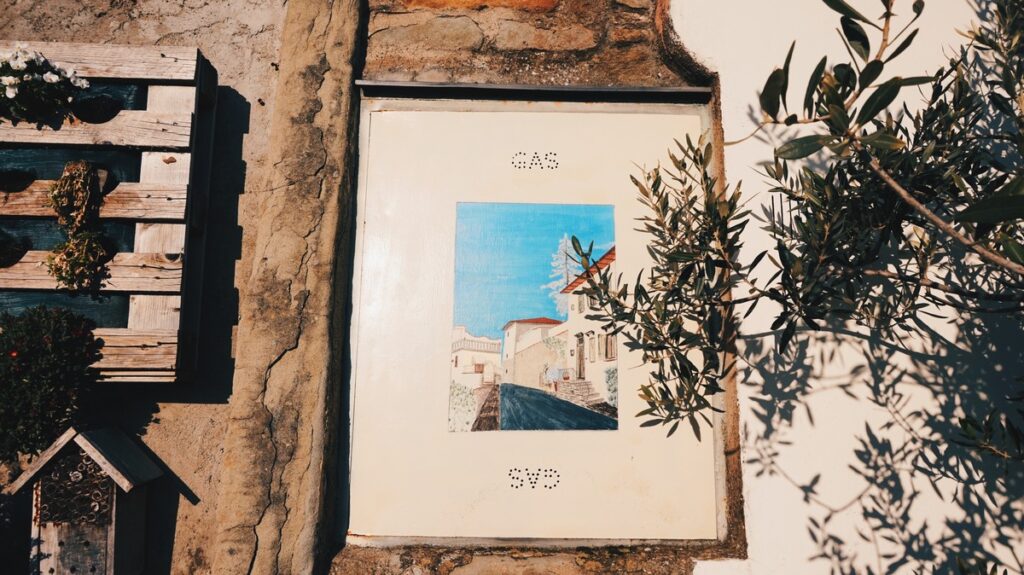 Obraz namalowany na ścianie w Fiesole