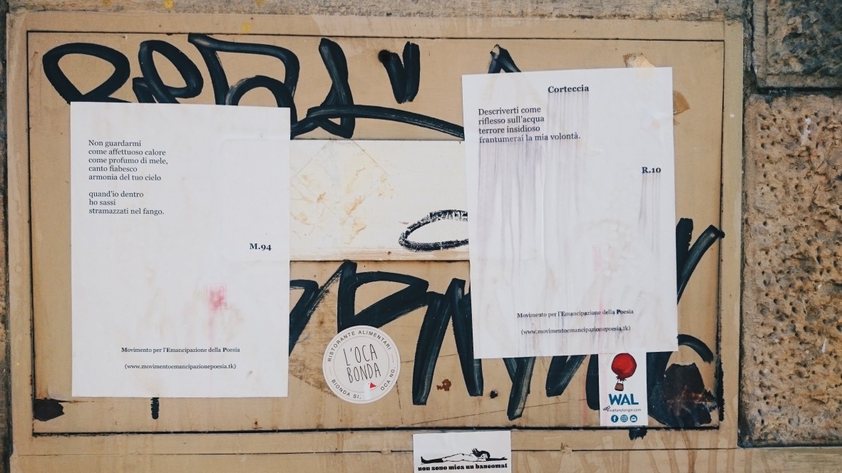 Poems in Florence streets