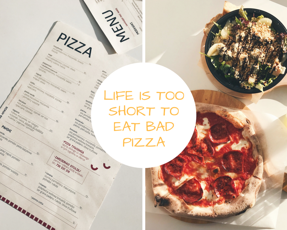 Pizza i sałatka w Czerwonym Piecu w Gdyni