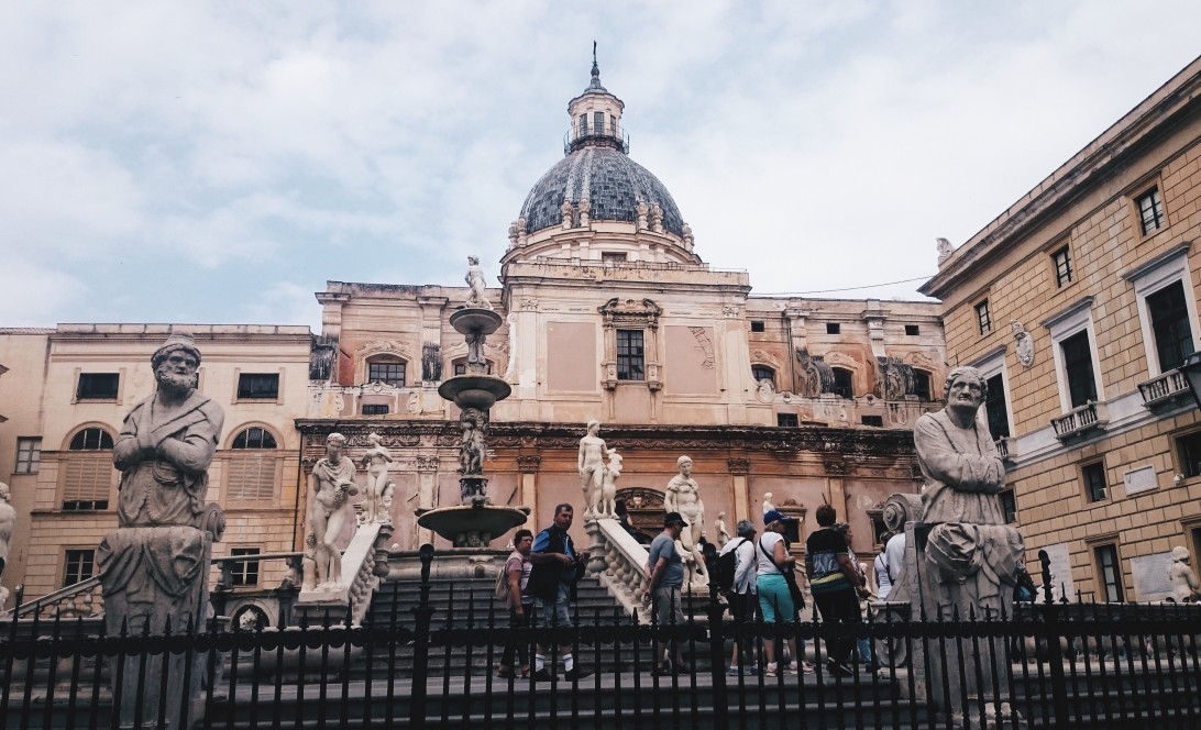  Fontanna Pretoria na Piazza Pretoria w Palermo