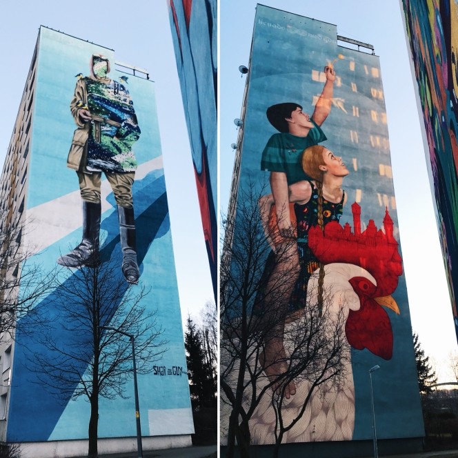 Murale na Gdańskiej Zaspie - street-art