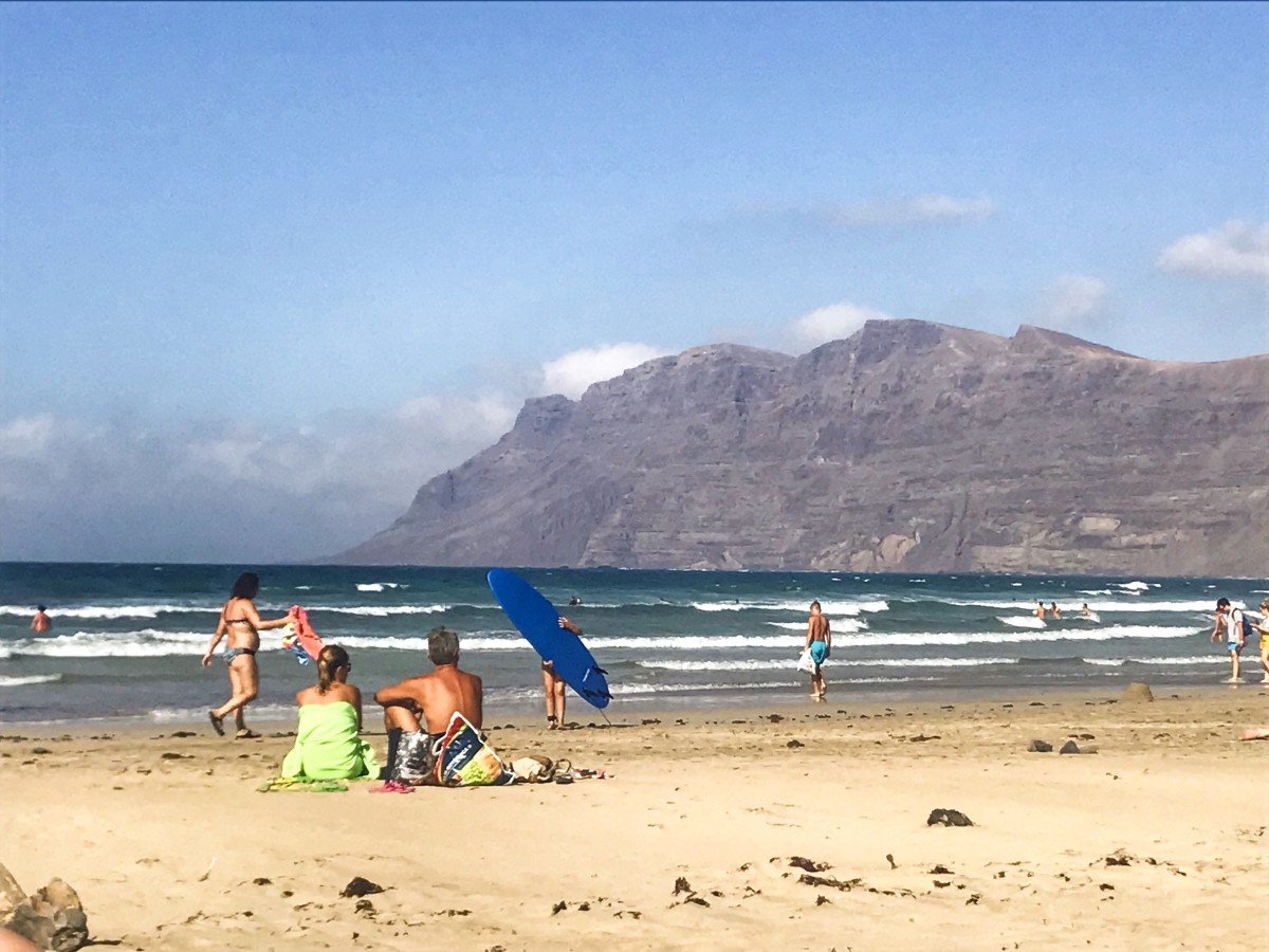 plaża Famara na Lanzarote