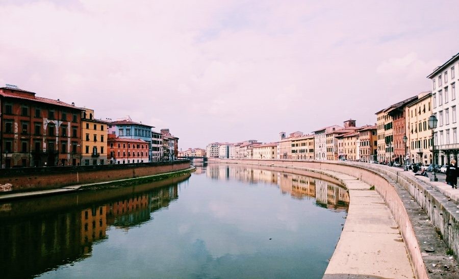 The view of beautiful Pisa