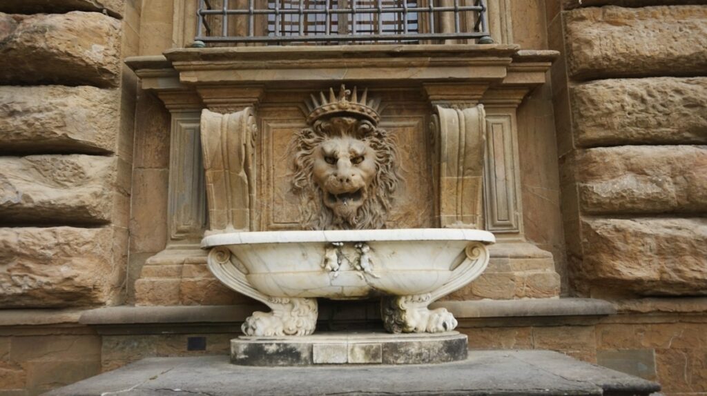 In front of the Palazzo Pitti in Florence