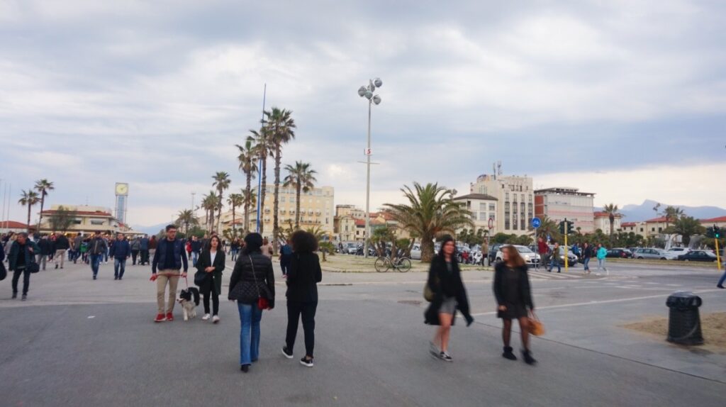 The promenade in Viareggio