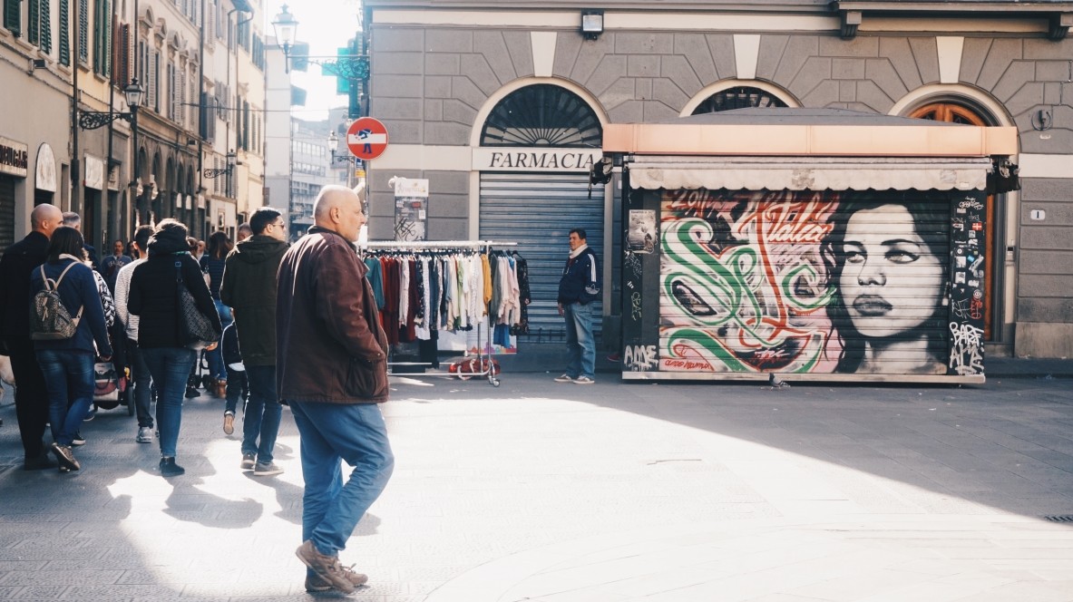 Clet, street-art in Florence