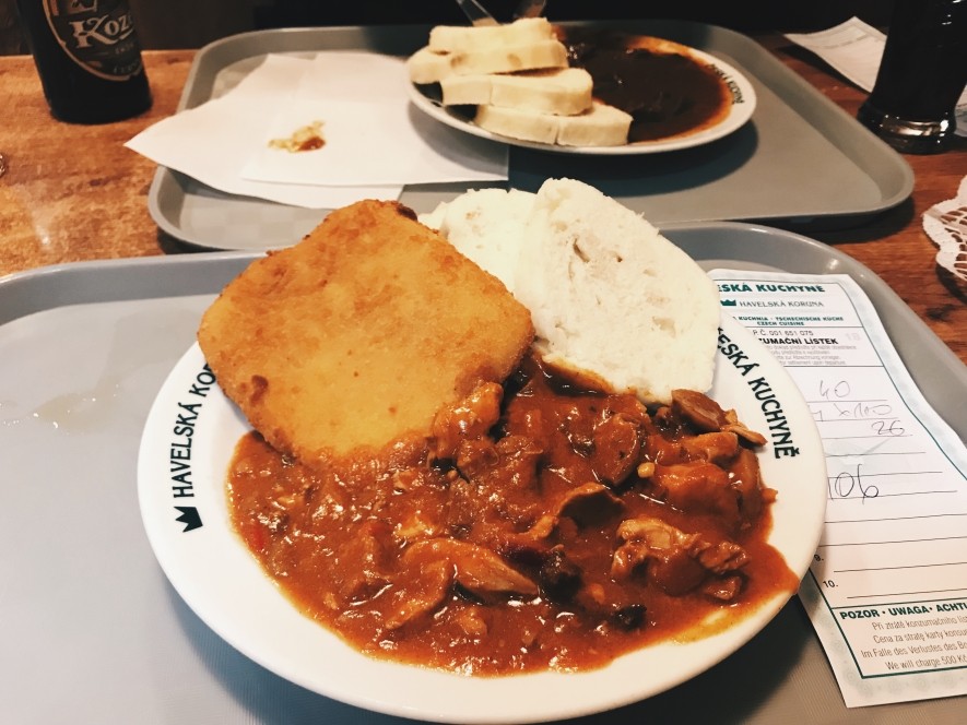Czech food in Havelská Koruna in Prague