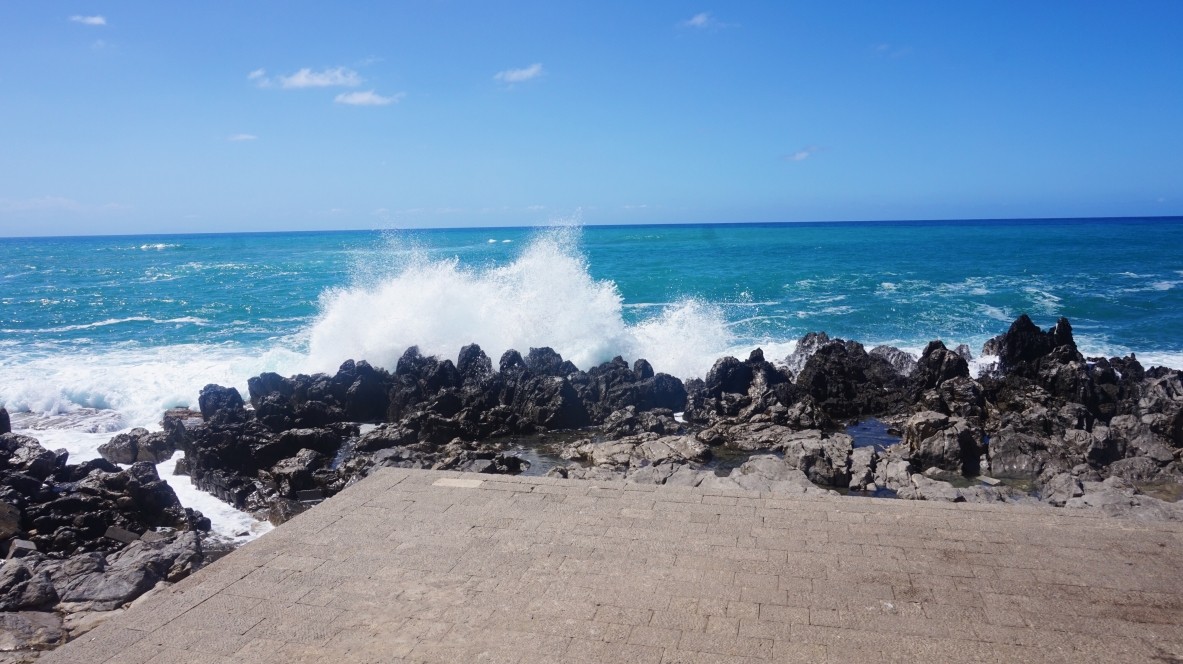 Sea in Cefalu in Sicily