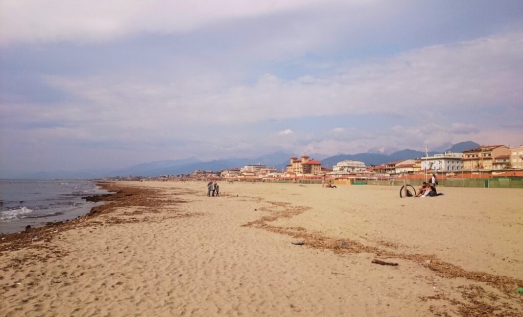 The beach in Viareggio
