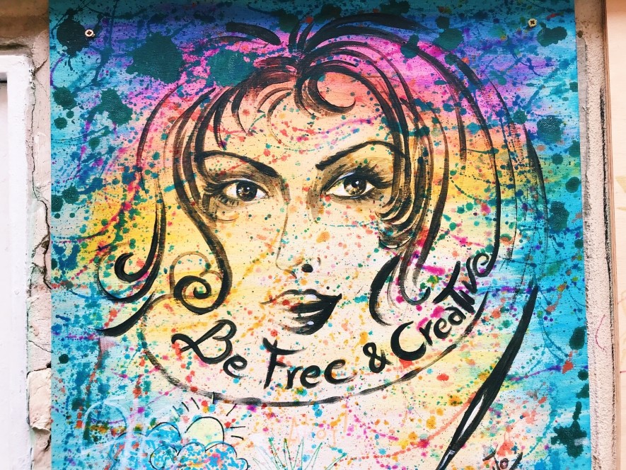 Street art in the center of Prague