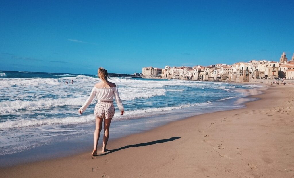 cefalu, beach