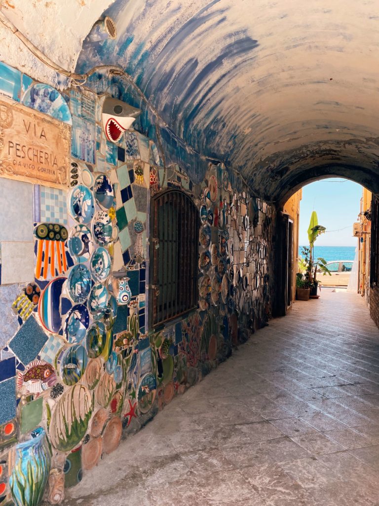 Giardini Naxos, town, buildings.