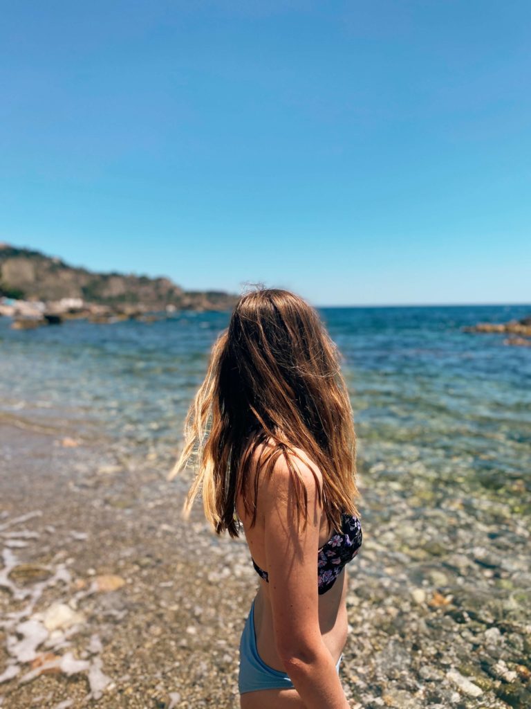 Giardini Naxos, beach on Sicily