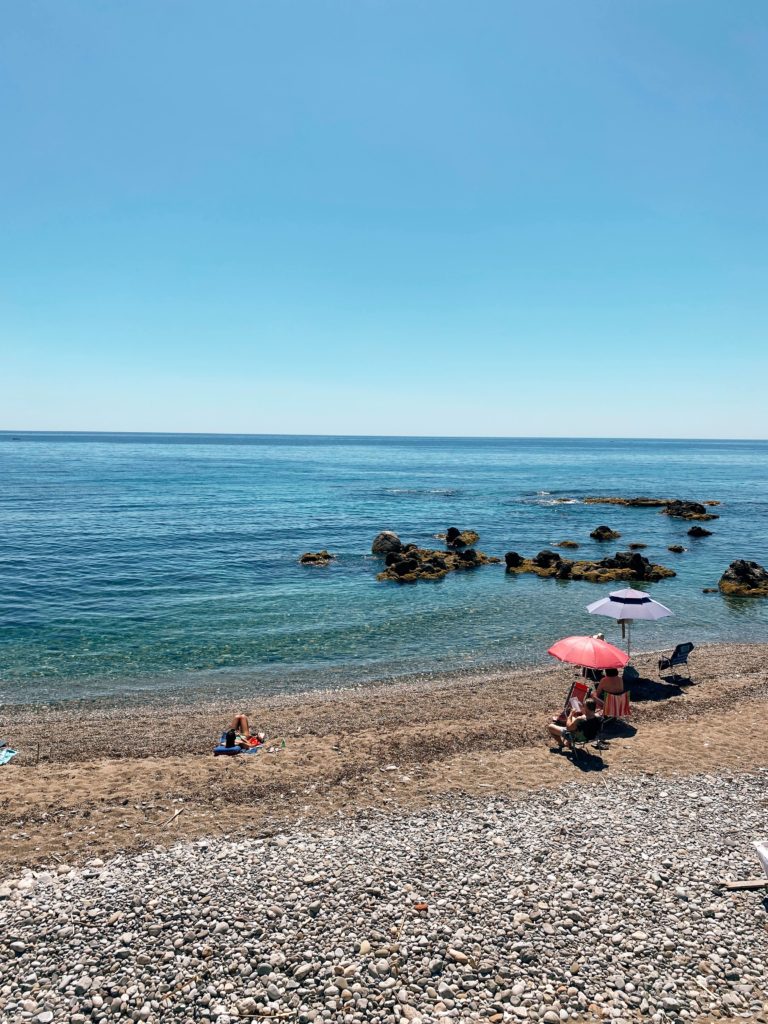 Giardini Naxos, beach on Sicily