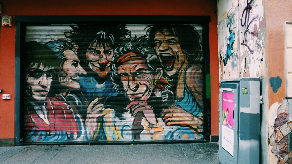 Rolling Stones - street-art in Milan
